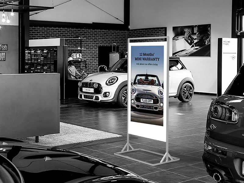 Superslim Freestanding Double-Sided Digital Poster
