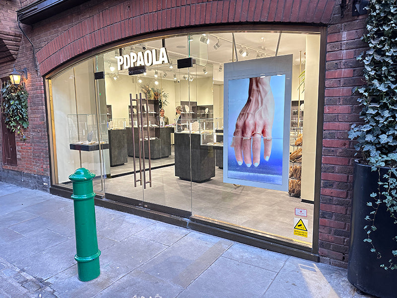 Hanging Double-Sided Window Display