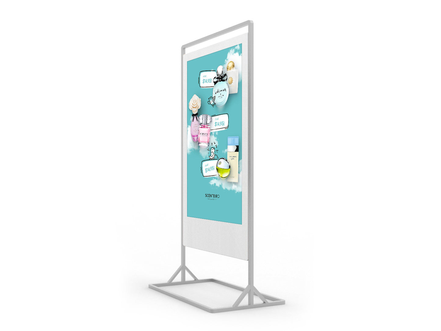 Superslim Freestanding Double-Sided Digital Poster